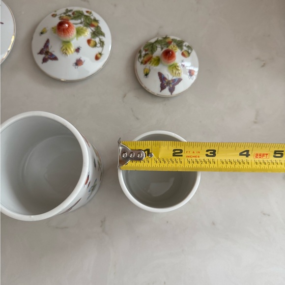 Lenwile Ardalt Full Set Of 4 Canisters Jars Japan 7052 Butterflies - Picture 13 of 13